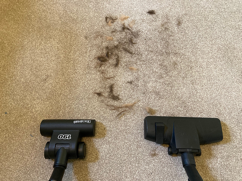 A comparison between the Ecobrush floor tool on Harry vacuum to the combi floor tool on Henry vacuum