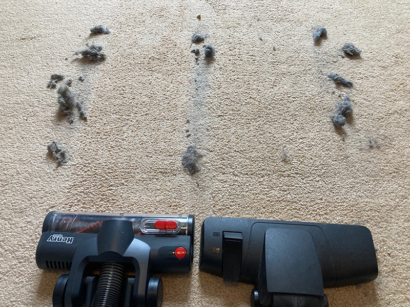 Henry Quick vs Henry vacuum cleaner carpet comparison after