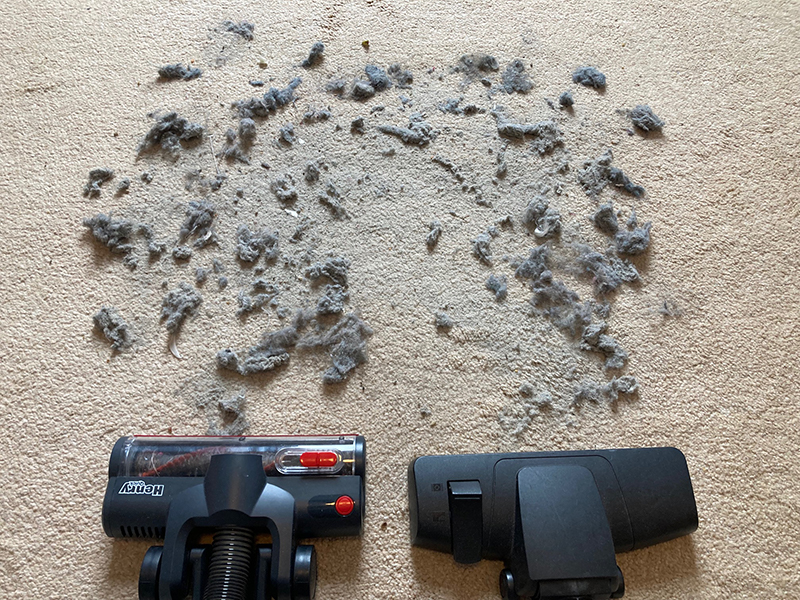 Henry Quick vs Henry vacuum cleaner carpet comparison before 