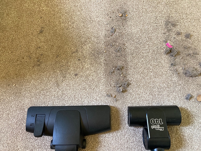 Airobrush 140 vs Combi Floor Tool Cleaning Comparison After