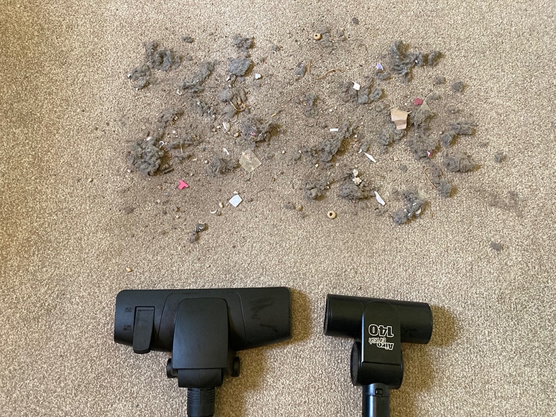 Airobrush 140 vs Combi Floor Tool Cleaning Comparison Before